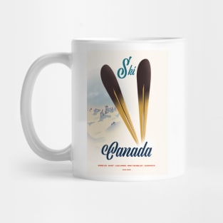 Vintage Canada ski poster Mug